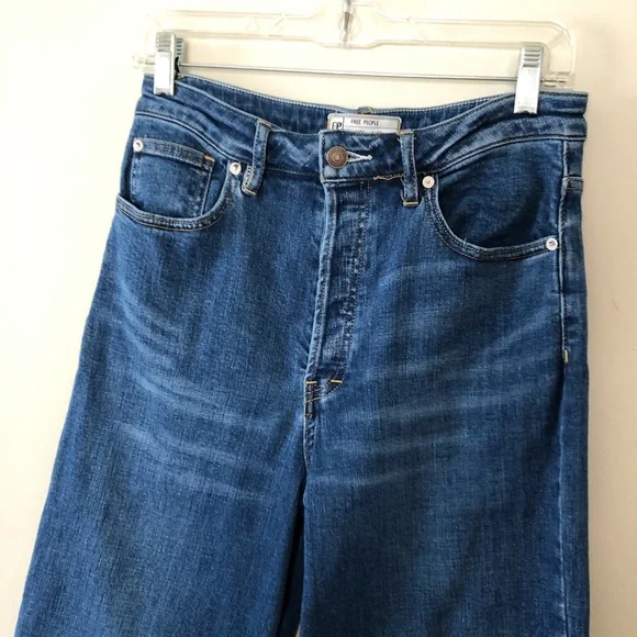 Free People Wales Wide Leg High Rise Jeans - Picture 4 of 9